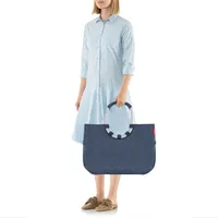 reisenthel loopshopper L, Einkaufstasche, Herringbone Dark Blue, 25 L, OR4113