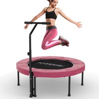 KINETIC SPORTS Fitness Trampolin Indoor Ø 102 cm | Testbild Top Marke Garten | leise und gelenkschonend |  Max. belastbar 120 kg