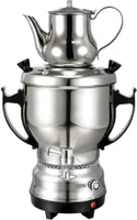BEEM TEA-CLASSIC Samowar 3L Edelstahl großer Teekocher Gastrobetriebe Edelstahl-Ablasshahn Stufenlos einstellbarer Temperaturregler 1 L Teekanne