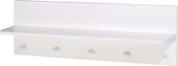 roba Universal Wandregal , Garderobe mit Ablage 90cm, für Baby-, Kinder- & Jugendzimmer, weiß