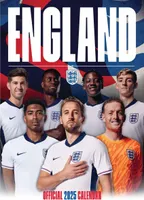 England FA - Kalendár "2025", A3 BS4606 (jedna veľkosť) (červená/modrá/biela)