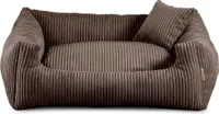 Hundebett Soft Stripe - viele Farben und Größen (XS - 55x45, Dunkelbraun)