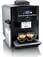 Siemens TI923509EN - Espresso kávovar - 2,3 l - Zrnková káva - Mletá káva - Vestavěný mlýnek - 1500 W - Černá - Stříbrná
