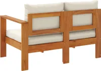 vidaXL Gartensofa mit 1 Armlehne 2-Sitzer Massivholz Akazie