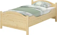 Seniorenbett extra hoch 120x200 Massivholz Kiefer Holzbett Gästebett Zubehör wählbar V-60.40-12ohne Zubehör