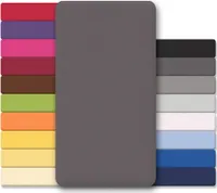 Lucina Laken 90x200-100x200 anthrazit Baumwolle Jersey 130g/m²