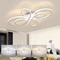 ZMH LED stropní světlo Bílá stropní lampa stmívatelná s dálkovým ovládáním 78W 80CM Moderní kreativní lampa pro obývací pokoj Ložnice Jídelna Kancelář Kuchyně