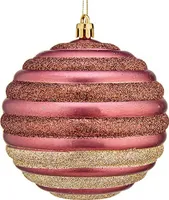 Weihnachtskugel de ø 10 cm 6 Stück rosa Kunststoff