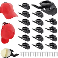 Belle Vous 16er Pack selbstklebende Cap Halterung - Cap Halter Wandhalter für Baseballmützen - Kappenhalter Cap Aufbewahrung für die Wand - Huthalter