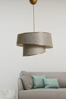 Opviq, Barette- Barette FLH, Beige, Kronleuchter, 32 x 32 cm, Metallkörper