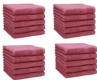 Betz 20 Stück Seiftücher 30x30 cm PREMIUM 100% Baumwolle Set  Farbe: beere