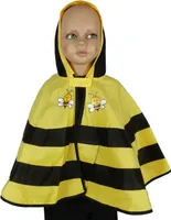Kinder Bienchen Kostüm (Poncho mit Kapuze) Größe: 116 (4-5 Jahre)