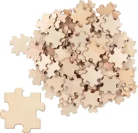Belle Vous Holz Puzzle Blanko (100er Pack) Puzzle Zum Selber Gestalten 4,5 x 3,8 cm - Puzzle zum Bemalen für Kinder, DIY Kunst und Handwerk und Party