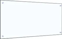 Küchenrückwand Transparent 100×50 cm Hartglas