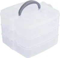 VBS Sortierbox mit Tragegriff, L15,5xB15,5xH13cm