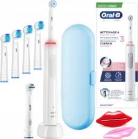 Oral-B | Elektrische Zahnbürste - PRO 3 Clean & Protect - Weiß - 3 Reinigungsmodi - 2 Wochen Akku