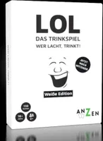 ANZEN LOL - Das Trinkspiel - Wer lacht, trinkt! - Weiße Edition | Kartenspiel | Geschenk-e für Frauen und Männer zu Weihnachten | Silvester | lustige Gesellschaftsspiel-e | LOL Spiel & Partyspiel-e