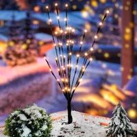 esotec Solar Lichterzweige mit 60 warmweißen LEDs wetterfest IP44 outdoor 102582