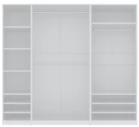 Marmex Kleiderschrank TRES M Weiß ohne Türen für Schlafzimmer 230x206x51cm