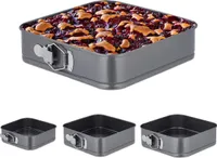 relaxdays Springform 4er Set quadratisch