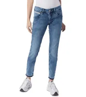 Herrlicher Touch Cropped Ankle-Hose elastische Damen Jeans Relaxed Fit Blau, Größe:W26