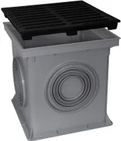 Marley Einlaufschacht + Gussrost 300x300mm Hofablauf Bodenablauf befahrbar Ablauf Gully