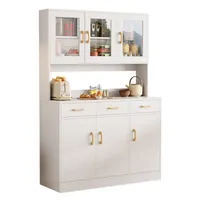 TWSOUL Küchenbuffet Modernes Sideboard, Kommode mit drei Schubladen und drei Türen 100*30*172CM
