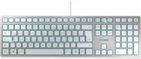 CHERRY KC 6000 SLIM Tastatur kabelgebunden silber
