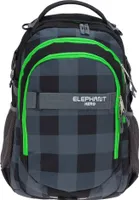 Schulrucksack Elephant Hero Signature Rucksack Jungen Mädchen Campus backpack 12609 Plaid Schwarz Grün