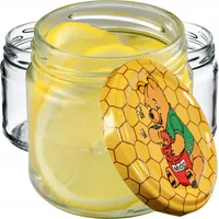 KADAX Einmachgläser mit Deckel "Lerma", Einweckgläser, 200 ml, Deckel mit Honigmuster, 10 Stück