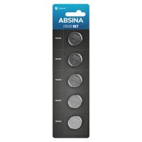 ABSINA CR2430 Knopfzelle 5er Pack - CR 2430 3V Knopfzellen auslaufsicher & lange Haltbarkeit - Knopfbatterie CR2430