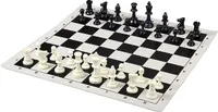Junior Schachspiel - Plastikfiguren DCP02 (75 mm König) + 45 mm Feldrollschachbrett