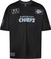Recovered NFL Kansas City Chiefs KC 60 Black Oversized Mesh Top black L