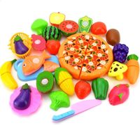 6X Rollenspiel Küche Obst Gemüse Essen Schneiden-Spielzeug Set Geschenk Modi MW 