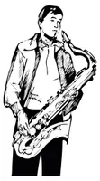 Wandtattoo Musik Musiker Figuren Saxophon Trompete Wandsticker