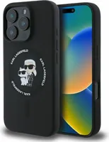 Oryginalne Etui Karl Lagerfeld Hardcase Silicone Kc Heads Ring Magsafe Klhmp16Xscmkcrhk Do Iphone 16 Pro Max Czarny