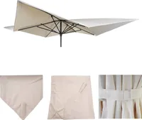 Náhradní potah pro slunečník HWC-A37, náhradní potah slunečníku, 3x3m (Ø4,24m) Polyester  krémový