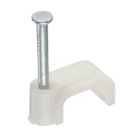 InLine® Kabelová svorka 8 mm čtvercová, bílá, 100 kusů