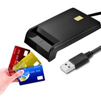 Kartenlesegeräte, USB 2.0 Chipkartenleser, ID SIM Kartenleser Personalausweis Lesegeraet Reader