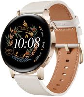 HUAWEI Watch GT3 (42mm) mit Lederarmband light gold/white