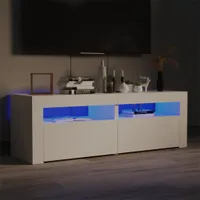 vidaXL TV-Schrank mit LED-Leuchten Weiß 120x35x40 cm