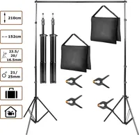 Jopassy 2x2m pozadí systém fotografické studio pozadí stativ set zelené plátno 3 barvy