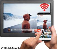 10 Zoll Digitaler Bilderrahmen WLAN 1280*800P, Elektronischer Bilderrahmen mit Touchscreen,16GB Speicher Digitale Bilderrahmen Auto-Rotat,Teilen Sie Fotos oder Videos über die APP - schwarz