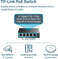 TP-Link TL-SG105PE 5-Port Gigabit (4x PoE+) L2 Smart Switch