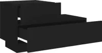 vidaXL Nachttisch mit LED-Leuchten Schwarz 70x36x40,5 cm