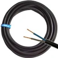 Hilark Gummileitung H07RN-F 2x1 mm² (2g1 mm) Gummischlauchleitung Kabel Leitung Außenbereich (100 meter, schwarz)
