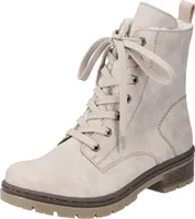 Rieker Damen Stiefelette Boot Schnürung warmes Futter derbe Profilsohle Y7446, Größe:41 EU, Farbe:Beige