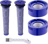 Filter für Dyson, Ersatzfilter für Dyson V8 V7, 2 Stück vorfilter für Dyson V6 V7 V8, 2 Stück Post Filter für Dyson V7 V8 mit Reinigungsbürste Zubehör Kit