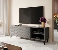 RTV Stolík / skrinka na televízor ABETO 150 grafit 150x52x41,6cm