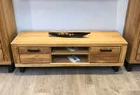 TV Board Tina TV Kommode in Wildeiche geölt Teilmassiv Breite 170cm Höhe 52cm